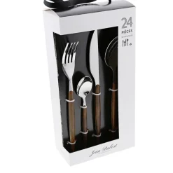 Fabrique de Styles Ménagères*Menagere 24 pièces en inox et effet bois - Amsterdam