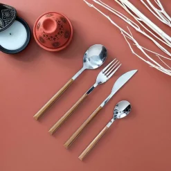 Fabrique de Styles Ménagères*Menagere effet bois 16 pieces