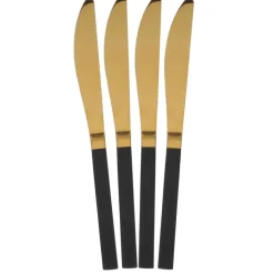 Fabrique de Styles Ménagères*Menagère 16 pieces doré et noir en acier inoxydable