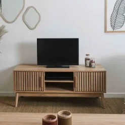 Fabrique de Styles Meubles Tv*Meuble tv en bois naturel 117x48cm - kara