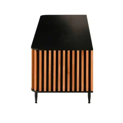 Fabrique de Styles Meubles Tv*Meuble TV en chêne et noir 4 niche L130cm - Linea