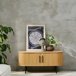 Fabrique de Styles Meubles Tv*Meuble TV en placage chêne l120cm - nola