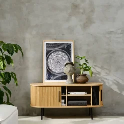 Fabrique de Styles Meubles Tv*Meuble TV en placage chêne l120cm - nola