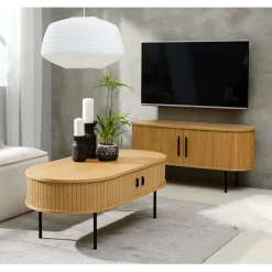 Fabrique de Styles Meubles Tv*Meuble TV en placage chêne l120cm - nola