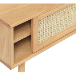 Fabrique de Styles Meubles Tv*Meuble TV en plaquage chêne nature l150cm - barrali