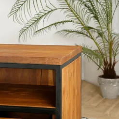 Fabrique de Styles Meubles Tv*Meuble TV en teck massif 3 tiroirs L150cm - Alix