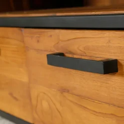 Fabrique de Styles Meubles Tv*Meuble TV en teck massif 3 tiroirs L150cm - Alix