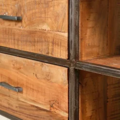 Fabrique de Styles Meubles Tv*Meuble TV industriel en acacia et fer L120cm - Factory