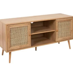 Fabrique de Styles Meubles Tv*Meuble TV en bois et cannage L115cm - Baia