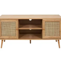 Fabrique de Styles Meubles Tv*Meuble TV en bois et cannage L115cm - Baia