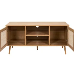 Fabrique de Styles Meubles Tv*Meuble TV en bois et cannage L115cm - Baia