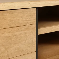 Fabrique de Styles Meubles Tv*Meuble TV en chêne 2 portes L150cm - Manny