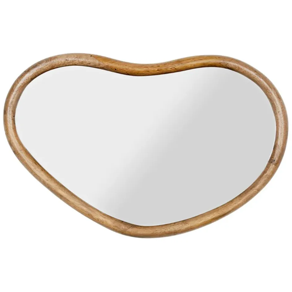 Fabrique de Styles Miroirs*Miroir asymétrique en bois de manguier 57x40cm - Hervea