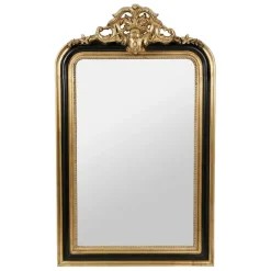Fabrique de Styles Miroirs*Miroir baroque noir et doré en bois - Féerie