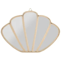 Fabrique de Styles Miroirs*Miroir coquillage en rotin 50x35cm