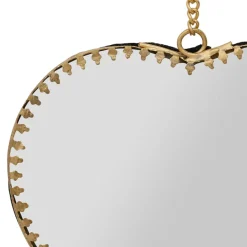 Fabrique de Styles Miroirs*Miroir cœur en laiton et miroir 12.5x13.5cm - Cœur
