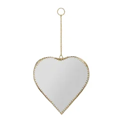 Fabrique de Styles Miroirs*Miroir cœur en laiton et miroir 15x16cm - Cœur