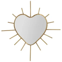 Fabrique de Styles Miroirs*Miroir cœur en laiton 20x20cm - Jolinio
