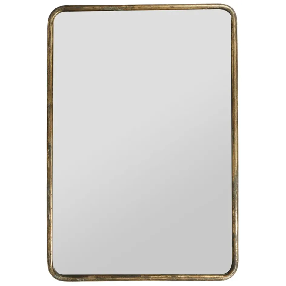 Fabrique de Styles Miroirs*Miroir doré patiné en fer - Aziru