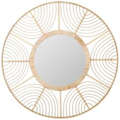 Fabrique de Styles Miroirs*Miroir element en bambou d80cm