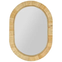 Fabrique de Styles Miroirs*Miroir en rotin et mdf 40x55cm - Tulum
