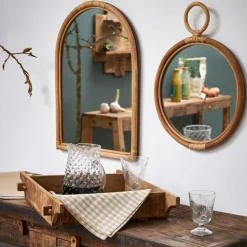 Fabrique de Styles Miroirs*Miroir en rotin 40xh53cm - Mirage