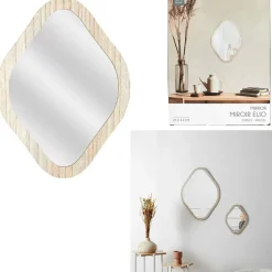 Fabrique de Styles Miroirs*Miroir losange en bois clair 25x34cm - Elio
