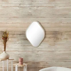 Fabrique de Styles Miroirs*Miroir losange en bois clair 44x60cm - Elio