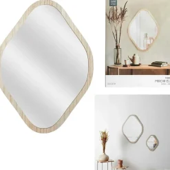Fabrique de Styles Miroirs*Miroir losange en bois clair 44x60cm - Elio