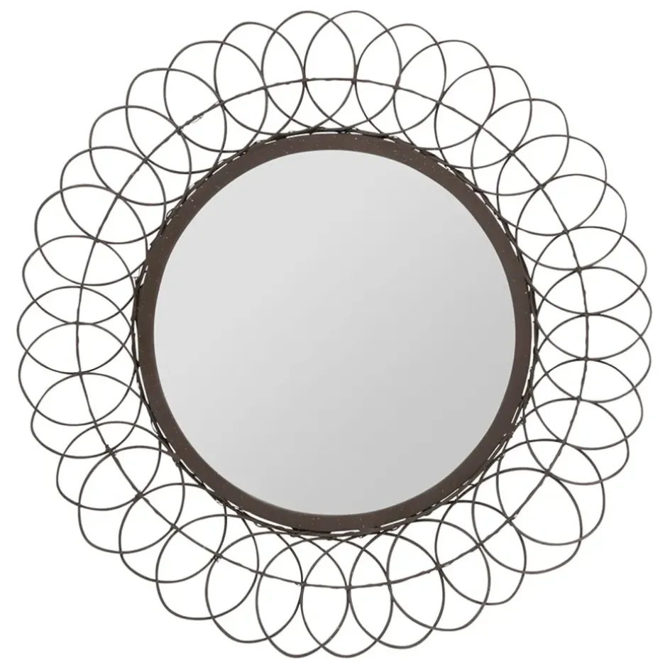 Fabrique de Styles Miroirs*Miroir rond en fer D44cm - Lore