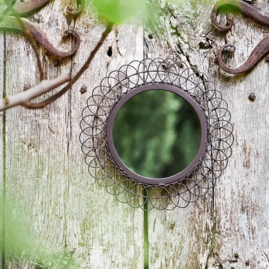 Fabrique de Styles Miroirs*Miroir rond en fer D31cm - Lore