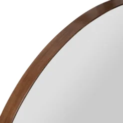 Fabrique de Styles Miroirs*Miroir rond en pin foncé d80cm - Mikawa