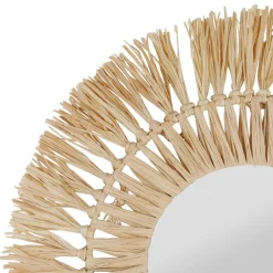 Fabrique de Styles Miroirs*Miroir rond en raphia d50cm