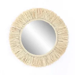 Fabrique de Styles Miroirs*Miroir rond en raphia d47cm - Efia