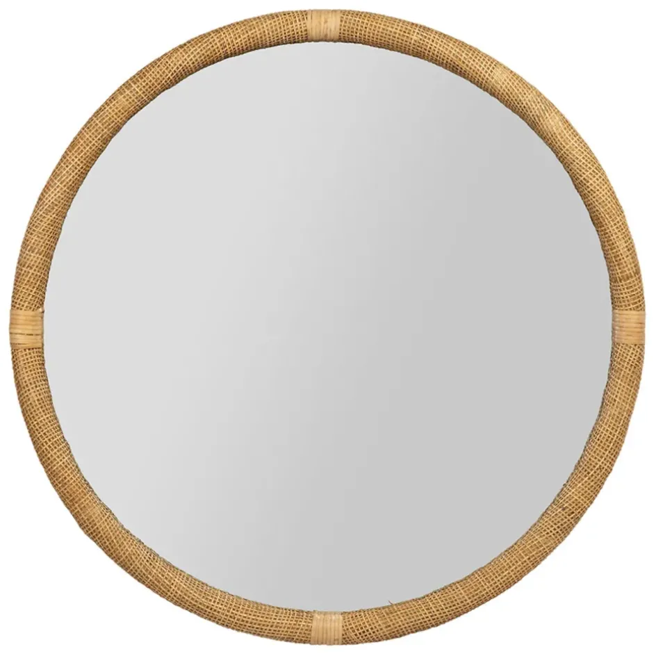 Fabrique de Styles Miroirs*Miroir rond en rotin d80cm - Tamba