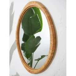 Fabrique de Styles Miroirs*Miroir rond en rotin d87cm - Rotin