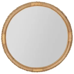 Fabrique de Styles Miroirs*Miroir rond en sapin d53cm - Trappeur
