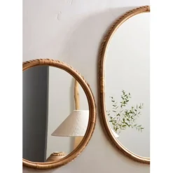 Fabrique de Styles Miroirs*Miroir rond en sapin d53cm - Trappeur