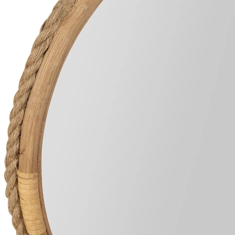 Fabrique de Styles Miroirs*Miroir rond en sapin d53cm - Trappeur