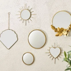 Fabrique de Styles Miroirs*Miroir soleil en laiton 20x20cm - Jolinio