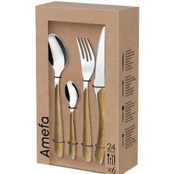 Fabrique de Styles Ménagères*Ménagère 24 pièces acier et effet bois - Eclat