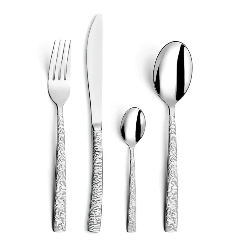 Fabrique de Styles Ménagères*Ménagère 24 pièces en acier argent - Havane Jungle