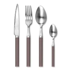 Fabrique de Styles Ménagères*Ménagère 24 pièces en inox et manche de rose - Cottage