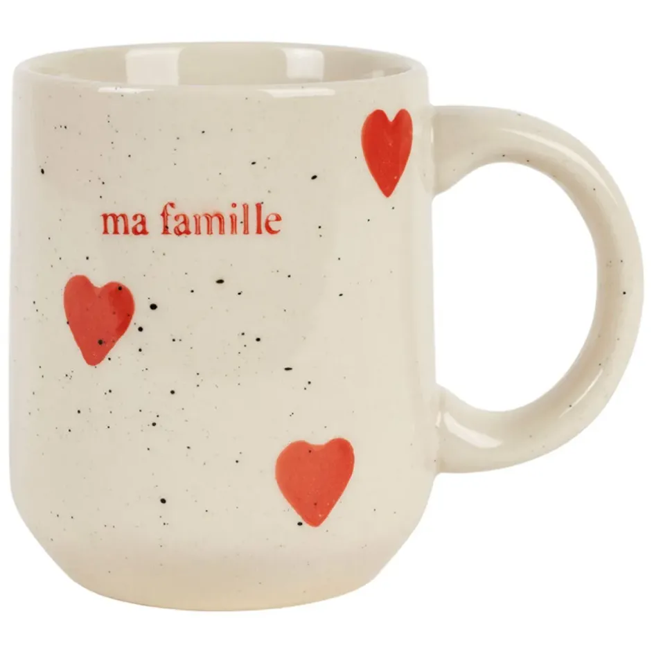 Fabrique de Styles Tasses Et Mugs*Mug en grès et rouge moucheté 35cl - Famille