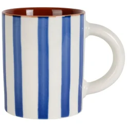 Fabrique de Styles Tasses Et Mugs*Mug en grès rayé et blanc 40cl - Alaria