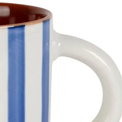 Fabrique de Styles Tasses Et Mugs*Mug en grès rayé et blanc 40cl - Alaria