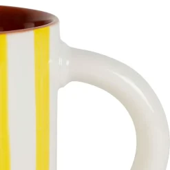 Fabrique de Styles Tasses Et Mugs*Mug en grès rayé jaune et blanc 40cl - Alaria