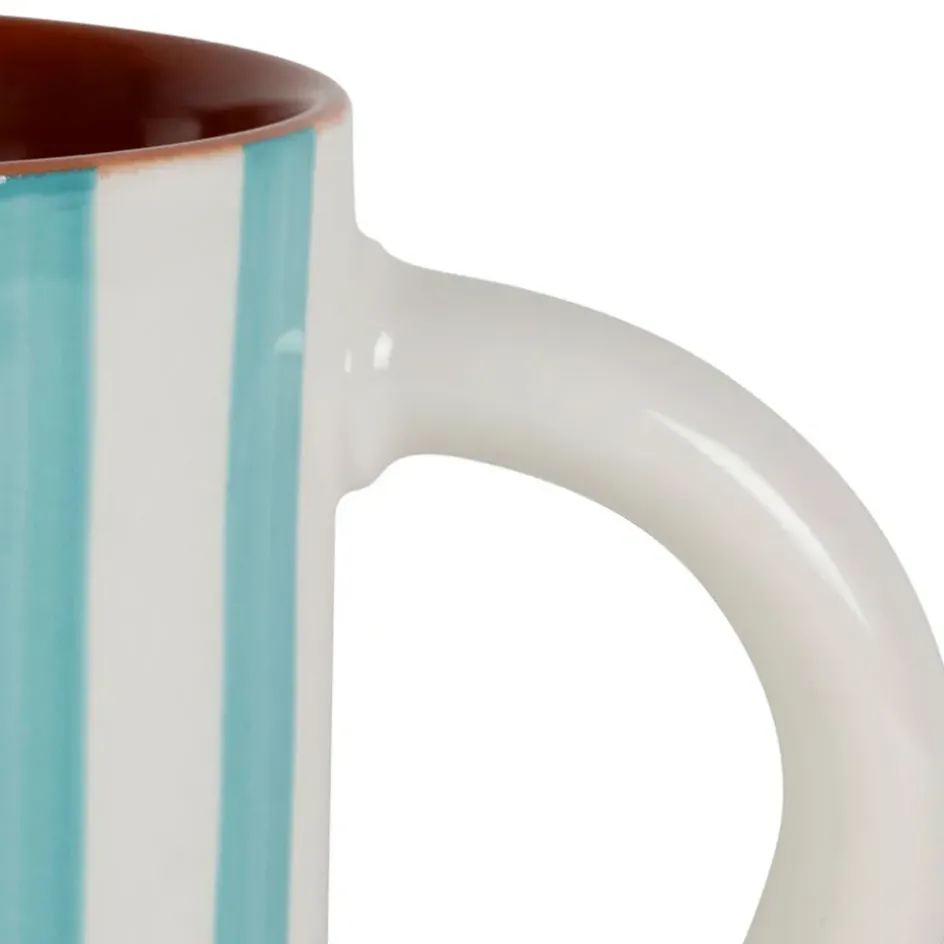 Fabrique de Styles Tasses Et Mugs*Mug en grès rayé et blanc 40cl - Alaria