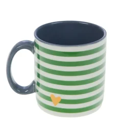 Fabrique de Styles Tasses Et Mugs*Mug rayé et blanc en porcelaine - Ella