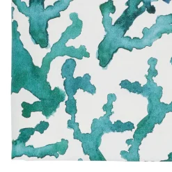 Fabrique de Styles Nappes*Nappe blanc et émeraude 160x160 - estran